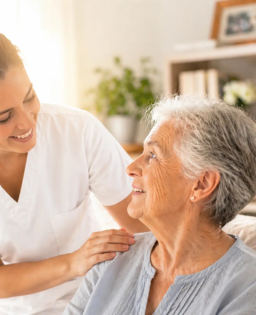 Arcadia caregiver supporting an older adult at home